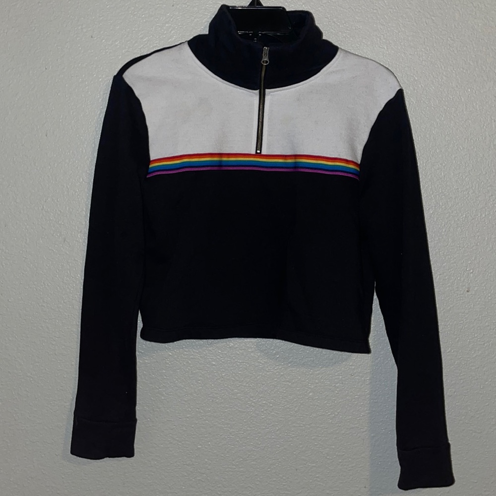 Rainbow crop top active wear